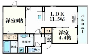 西宮北口駅 徒歩15分 3階の物件間取画像